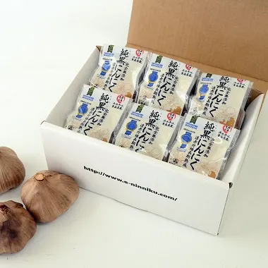 熟成純黒にんにく Lサイズ6個入り｜岡崎商店 